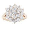 9ct Yellow Gold Cubic Zirconia Cluster Ring