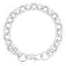 9ct White Gold Patterned And Plain Belcher Bracelet 7.5"