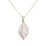 9ct Yellow Gold 0.50ct Diamond Pear Shaped Pendant and Chain 18"