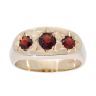 9ct Yellow Gold Garnet Three Stone Ring