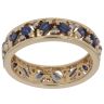 18ct Yellow Gold 0.30ct Diamond and Sapphire Openwork Band