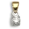 18ct Yellow and White Gold 0.10ct Diamond Solitaire Pendant