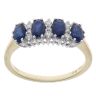 9ct Yellow Gold 0.15ct Diamond and Sapphire Dress Ring