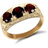 9ct Yellow Gold Gents Garnet Ring