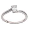 18ct White Gold 0.30ct Oval Cut Diamond Solitaire Ring