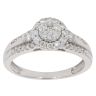 9ct White Gold Brilliant Cut 0.36ct Diamond Cluster Ring