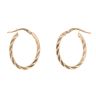 9ct Yellow Gold Patterned Hoop Earrings