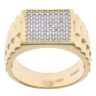14ct Yellow Gold Cubic Zirconia Square Watch Style Signet Ring