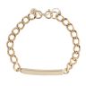 9ct Yellow Gold Curb ID Bracelet 8"