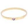 9ct Yellow Gold Amethyst Plain and Patterned Bangle