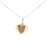9ct Yellow Gold Plain Heart Pendant And Chain 18"