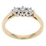 18ct Yellow Gold 0.33ct Diamond Trilogy Ring