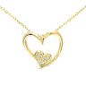 9ct Yellow Gold Diamond Heart Pendant Necklace
