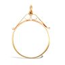 9ct Yellow Gold Half Sovereign Pendant Mount - Scroll Top