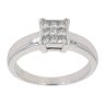 18ct White Gold 0.33ct Princess Cut Diamond Cluster Ring