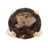 9ct Yellow Gold Smoky Quartz Single Stone Ring
