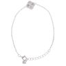 Silver Cubic Zirconia Petal Bracelet 7.5" By Icesia