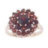 9ct Yellow Gold Garnet Cluster Ring