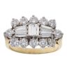 18ct Yellow Gold 2.00ct Brilliant And Baguette Cut Diamond Cluster Ring