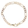 9ct Yellow Gold Figaro Bracelet 7"