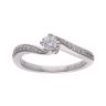 18ct White Gold 0.33ct Diamond Twist Solitaire Ring