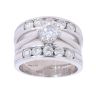 18ct White Gold Three Row 1.30ct Diamond Ring