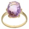 18ct Yellow Gold Single Stone Amethyst Ring