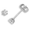 18 Carat White Gold 20pt 6 Claw Diamond Solitaire Stud Earrings