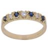 18ct Yellow Gold 0.15ct Diamond and Sapphire Ring