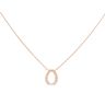 18ct Rose Gold 0.45ct Brilliant Cut Diamond Horseshoe Pendant And Chain 16"