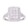 9ct White Gold 0.70ct Diamond Cluster Ring