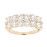 9ct Yellow Gold Two Row Cubic Zirconia Ring