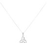9ct White Gold Celtic Pendant And Chain 16"