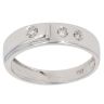 18ct White Gold Cubic Zirconia Buckle Style Ring
