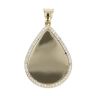 14ct Yellow Gold Teardrop Cubic Zirconia Fob Pendant