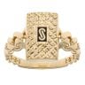 14ct Yellow Gold Monaco Classic Flex Patterned Signet Ring
