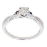 9ct White Gold 0.06ct Diamond Solitaire Twist Ring