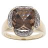 9ct Yellow Gold Smoky Quartz Single Stone Ring