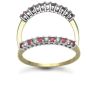 9 Carat Yellow Gold 0.25pts Diamond & Ruby Ring