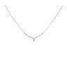 9ct White Gold 0.05ct Diamond Pendant And Chain 18"