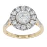 18ct Yellow Gold Est 2.15cts Diamond Halo Cluster Ring by Anya Belle