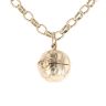 9ct Yellow Gold Football Pendant and Belcher Chain 22"
