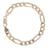 9ct Yellow Gold Figaro Bracelet 8.5"
