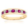 9ct Yellow Gold Ruby and Diamond Eternity Ring