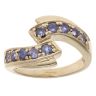 9ct Yellow Gold Amethyst Crossover Ring