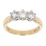 18ct Yellow Gold 1.00ct Diamond Trilogy Ring