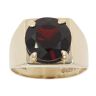 9ct Yellow Gold Garnet Signet Ring