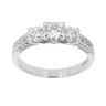 18ct White Gold 1.29ct Brilliant Cut Diamond Trilogy Ring