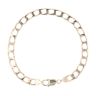 9ct Yellow Gold Square Curb Bracelet 9"