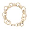 9ct Yellow Gold Patterned And Plain Belcher Bracelet 9.5"